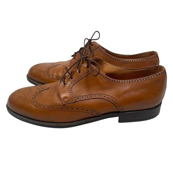 George’s Shoes Artesania Artisan Wingtip Oxford Men’s US 10 A Handmade Brown - Picture 3 of 8